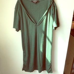Green V-Neck